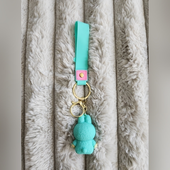 Cute Labubu Blue And Pink Keychains with Lanyards - Picture 7 of 8